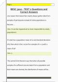 BESC 3010 - TEST 2 Questions and  Correct Answers 