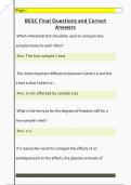 BESC Final Questions and Correct  Answers 