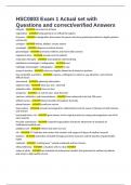 HSC0003 Exam 1 Actual set with Questions and correct&sol;verified Answers