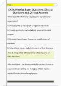 CATA Practice Exam Questions &lpar;Ch 1-5&rpar;  Questions and Correct Answers 