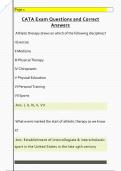 CATA Exam Questions and Correct  Answers