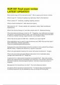 NUR 601 final exam review LATEST UPDATE&excl;&excl;&excl;&period;