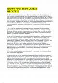 NR 601 Final Exam LATEST UPDATE&excl;&excl;&excl;