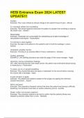 HESI Entrance Exam 2024 LATEST UPDATE&excl;&excl;&excl;