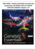 Test Bank - Genetics Essentials - Concepts and Connections&comma; 5th Edition &lpar;Pierce&rpar; LATEST 2025 &sol; 2026 UPDATED VERSION&comma; Chapter 1-18 &vert; All Chapters Included with questions & answers verified explanation 100&percnt; Pass GRADED A&plus;&vert; RATIONALES INSTANT DOWNLOAD