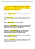 CLEP BIOLOGY EXAM QUESTIONS AND ANSWERS  2025&sol;2026 ALL ANSWERS CORRECT VERIFIED AND  GRADED A&plus;&comma;BEST FOR BIOLOGY