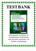 Test Bank for Bontrager's Textbook of Radiographic Positioning and Related Anatomy&comma; 9th Edition by John Lampignano&comma;ISBN&semi; 9780323399661 All Chapters 1 - 20 Covered&comma;Newest Version&vert;&vert;COMPLETE GUIDE A&plus;&vert;&vert;&period;