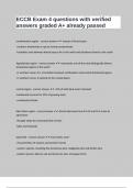 ECCB Exam 4 questions with verified answers graded A&plus; already passed