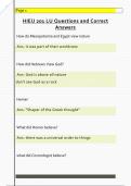 HIEU 201 LU Questions and Correct  Answers