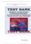 Test Bank For Rubin's Pathology&colon; Clinicopathologic Foundations of Medicine 7th Edition by Strayer ISBN&colon;9781451183900&comma; All 34 Chapters Covered&comma; Verified Latest Edition