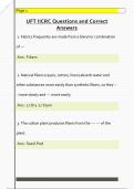 UFT IICRC Questions and Correct  Answers 