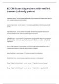 ECCB Exam 4 &lpar;questions with verified answers&rpar; already passed