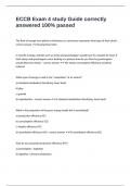 ECCB Exam 4 study Guide correctly answered 100&percnt; passed