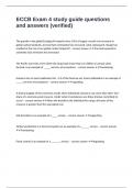 ECCB Exam 4 study guide questions and answers &lpar;verified&rpar;