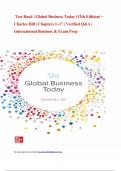 Test Bank &vert; Global Business Today &lpar;12th Edition&rpar; &ndash; Charles Hill &vert; Chapters 1&ndash;17 &vert; Verified Q&A &vert; International Business & Exam Prep   9781264067503