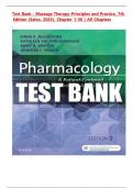 Test Bank - Massage Therapy-Principles and Practice&comma; 7th Edition &lpar;Salvo&comma; 2023&rpar;&comma; Chapter 1-30 &vert; All Chapters