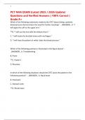 PCT NHA EXAM &lpar;Latest 2025 &sol; 2026 Update&rpar; Questions and Verified Answers &vert; 100&percnt; Correct &vert; Grade A&plus;