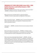 FRESENIUS PCT NEW HIRE EXAM &lpar;Latest 2025 &sol; 2026 Update&rpar; Questions and Verified Answers &vert; 100&percnt; Correct &vert; Grade A&plus;