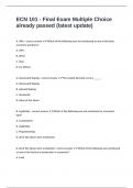 ECN 101 - Final Exam Multiple Choice already passed &lpar;latest update&rpar;