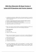 2023 Hesi Maternity Ob Exam Version 3 Latest All 55 Questions And Correct Answers 