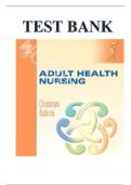 Test Bank for Adult Health Nursing 5th Edition by Barbara Christensen, Elaine Kockrow ISBN;9781455710737 All Chapter 1-17 Covered Complete Guide A+.