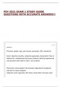 PSY 4521 EXAM 1 STUDY GUIDE QUESTIONS WITH ACCURATE ANSWERS&excl;&excl;