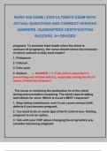 NURS 409 EXAM &vert; 2025 ULTIMATE EXAM WITH ACTUAL QUESTIONS AND CORRECT VERIFIED ANSWERS&period; GUARANTEED CERTIFICATION SUCCESS&period; A&plus; GRADED 