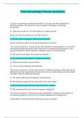 Peds Hematology Practice Questions &vert; Complete Solutions&comma; Latest Version