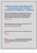 NM FFA FLORICULTURE EXAM&period; 2025 UPDATED EXAM WITH CORRECT ELLABORATED ANSWERS&period; A&plus; GRADED 
