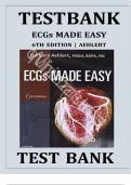 Test Bank for ECGs Made Easy 6th Edition by Barbara J Aehlert ISBN&semi;9780323401302&comma;All Chapters 1-10 Fully Covered Complete Guide A&plus;&period;