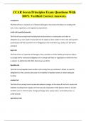 CCAR Seven Principles Exam Questions With 100&percnt; Verified Correct Answers&period;