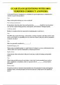 CCAR EXAM QUESTIONS WITH 100&percnt; VERIFIED CORRECT ANSWERS&period;