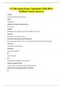 CCARs Egypt Exam 2 Questions With 100&percnt; Verified Correct Answers&period;