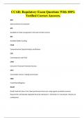 CCAR&colon; Regulatory Exam Questions With 100&percnt; Verified Correct Answers&period;