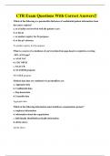 CTR Exam Questions With Correct Answers&excl;&excl;
