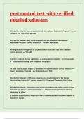  pest control test with verified detailed solutions