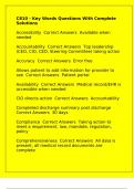 C810 - Key Words Questions With Complete Solutions