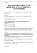 FAIR HOUSING LATEST EXAM QUESTIONS WITH 100&percnt; CORRECT ANSWERS 2025