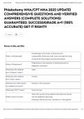 Phlebotomy NHA&sol;CPT NHA 2025 UPDATE&vert; COMPREHENSIVE QUESTIONS AND VERIFIED ANSWERS &lpar;COMPLETE SOLUTIONS&rpar; GUARANTEED&period; SUCCESS&vert;GRADE A&plus;&excl;&excl; &lpar;100&percnt; ACCURATE&rpar; GET IT RIGHT&excl;&excl;