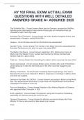 HY 102 FINAL EXAM ACTUAL EXAM QUESTIONS WITH WELL DETAILED ANSWERS GRADE A&plus; ASSURED 2025