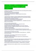 SOCIAL WORK LICENSING EXAM QUESTIONS WITH COMPLETE SOLUTIONS