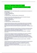 SOCIAL WORK POLICY AND PRACTICE - EXAM QUESTIONS AND ANSWERS