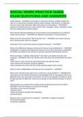 SOCIAL WORK PRACTICE GUIDE EXAM QUESTIONS AND ANSWERS