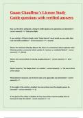 Guam Chauffeur-s License Study Guide questions with verified answers