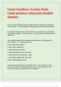 Guam Chauffeur's License Study Guide questions with precise detailed solutions 