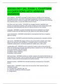 SOCIOLOGY 101&comma; EXAM 1&comma; CHAPTERS 1-4 QUESTIONS WITH VERIFIED ANSWERS