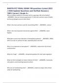 DAVITA PCT FINAL EXAM 100 questions &lpar;Latest 2025 &sol; 2026 Update&rpar; Questions and Verified Answers &vert; 100&percnt; Correct &vert; Grade A&plus;