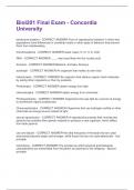 Biol201 Final Exam - Concordia University Explore New  Actual Questions and Answers&vert;2025 Update&vert; 100&percnt; Correct&period;