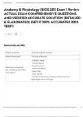 Anatomy & Physiology &lpar;BIOS 251&rpar; Exam 1 Review ACTUAL EXAM COMPREHENSIVE QUESTIONS AND VERIFIED ACCURATE SOLUTION &lpar;DETAILED & ELABORATED&rpar; &vert;GET IT 100&percnt; ACCURATE&excl;&excl; 2025 TEST&excl;&excl;