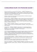 CONCORDIA NUR 418 PEDS&sol;OB EXAM 1 QUESTIONS & ANSWERS SOLVED 100&percnt; CORRECT&excl;&excl;